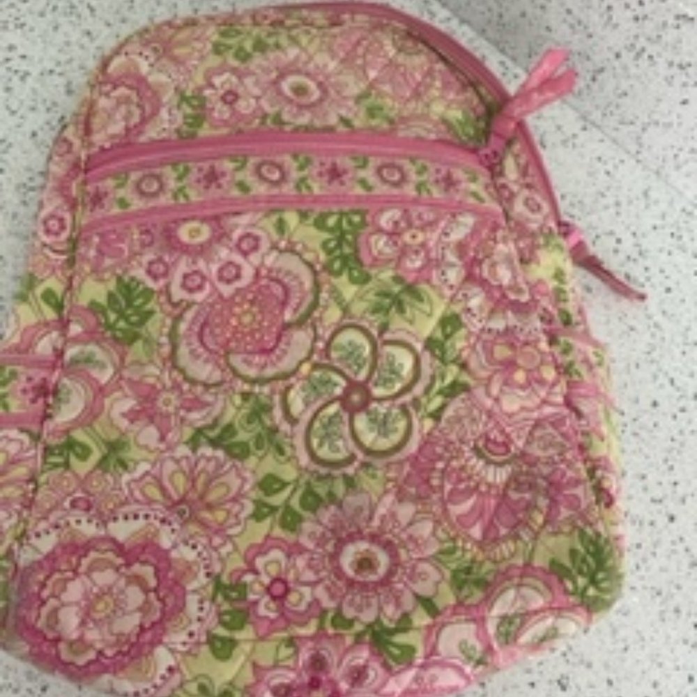 Vera Bradly Pink & Green small backpack